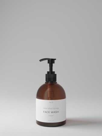 no.3 face wash - amber - pumpe