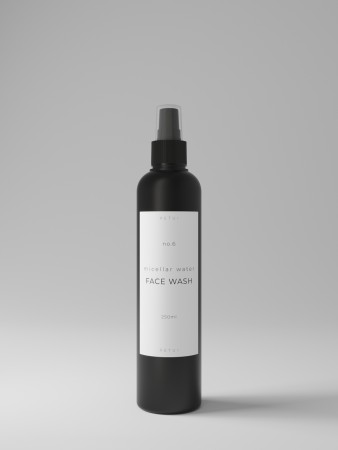 no.6 face wash - black